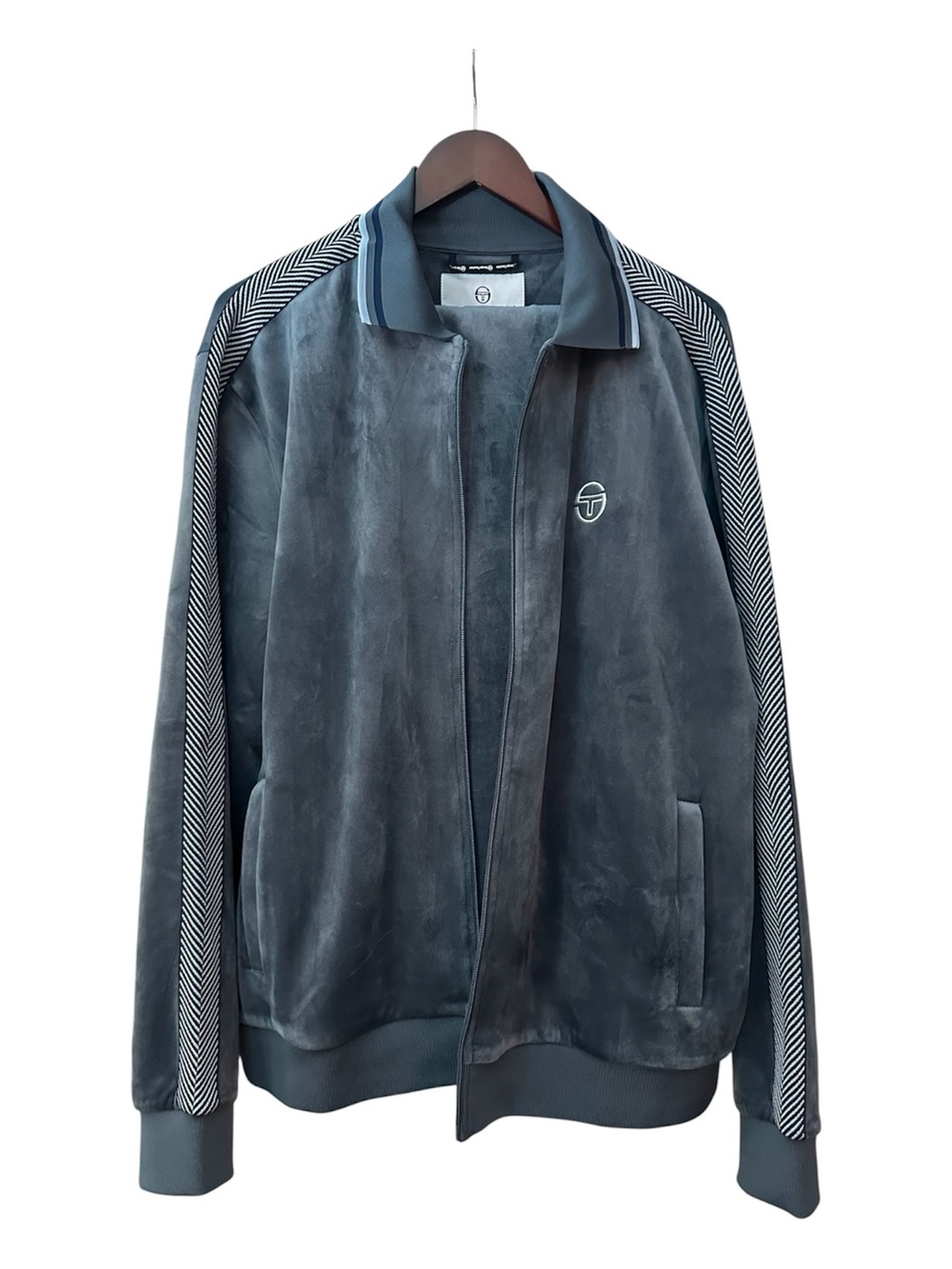 Sergio Tacchini Men's Slate Gray Track Jacket